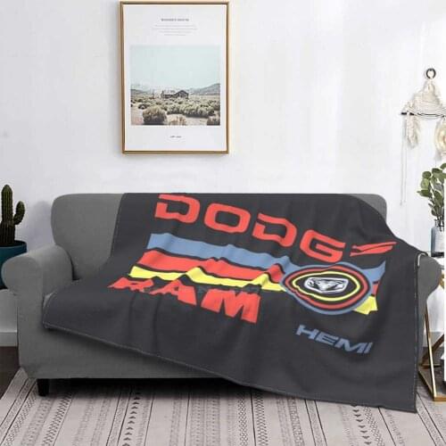 Dodge Ram Hemi Vintage Low Price New Print Novelty Fashion Soft Blanket Red Srt Hellcat Demon Car Old Retro Motorsport