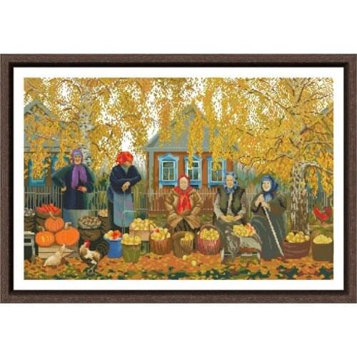 Our grandmother cross stitch kits aida fabric 18ct 14ct 11ct unprint canvas cotton thread embroidery kits DIY craft set