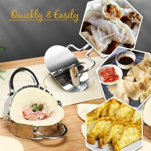 Stainless Steel Set Of Dumpling Mould Dumpling Skin Roller Maker Dough Cutter Pie Press Home Kitchen Pastry Tools Accessories