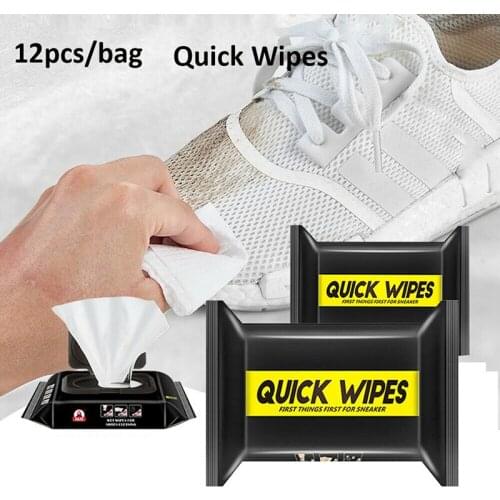 12/24pcs Disposable Shoe Wipes White Shoe Cleaning Artifact Portable Fast Scrubbing Shoes Cares Wet Wipes Shoes Quick Clean Wipe