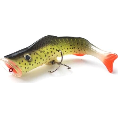 TOMA Plastic Fish Head Floating Fishing Lure 110mm/17g Lifelike Fish Artificial Bait with Ball Wobbler Pesca Soft Bait