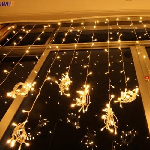 IWHD 6x3M Cortain De LED Christmas Lights Outdoor 110/220V Fairy Lights EU/US Plug LED Cristmas Light Indoor Garlands Kerst