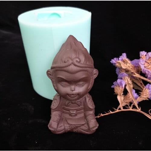 DW0142 PRZY Silicone Mold Soap Mould Monkey Buddha Handmade Soap Making Molds Candle Silicone Mold Resin Clay Mold Eco-friendly