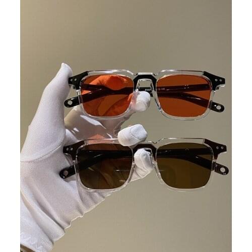 1PCs Small Vintage Retro Shades Rectangle Sunglasses UV400 Metal Square Frame Clear Lens Sun Glasses Eyewear Men Women Goggles