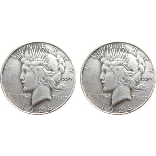 US 1926/1926Two Faces Peace Dollar Silver Plated Copy Coin