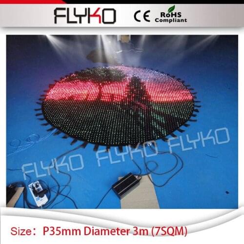 LED video screen P35mm round flexible indoor led dj backdrop on sale led video wall