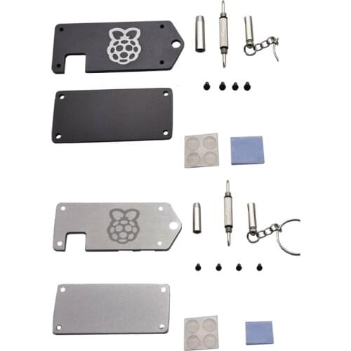 1Set Ultra-thin ZV2 Aluminum Alloy Protective Case Metal Enclosure Shell for Raspberry Pi Zero W Accessories