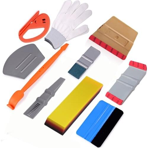 EHDIS Carbon Fiber Vinyl Film Car Stickers Decals Magnetic Stick Squeegee Car Accessories Kit Car Wrap Vinyl Wrapping Tool Set
