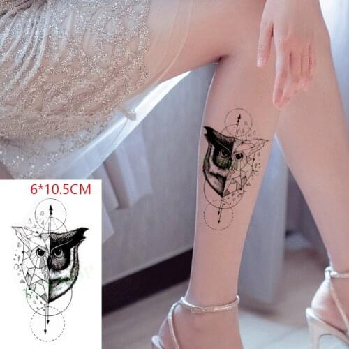 Waterproof Temporary Tattoo Sticker ins Owl three-dimensional cool stitching Body Art flash tatoo fake tatto for Women Men