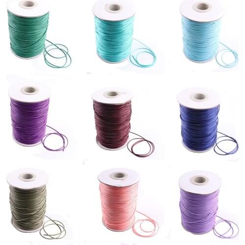 Wax rope 1mm Waxed beading cotton cord Polyester thread for Macrame decoration Jewelry Making Findings Necklace Bracelet DIY