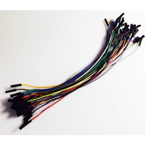 YYT 10PCS DuPont 2.54 terminal line female-female 1P rubber shell cable length 10 20 30CM