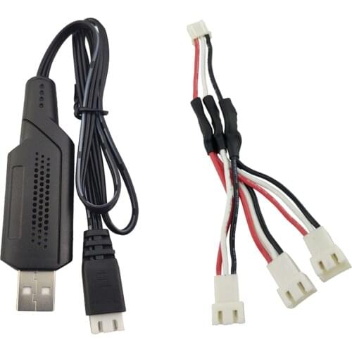 2-in-1 2S Balance Charger with 2pcs Charging Line for E511 E511S Drone