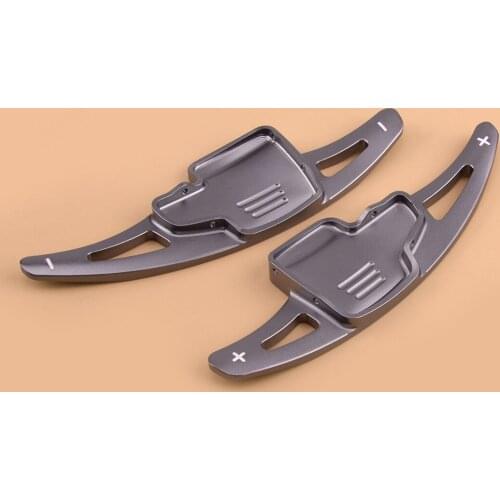 2pcs Aluminum Alloy Steering Wheel Shift Paddle Shifter Extension Grey Fit For Ford Ecosport Focus Kuga