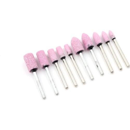 10PC Abrasive Mounted Stone Cylindrical For Dremel 3000 4000 Rotary Tools Grinding Stone Wheel Head Whosesale