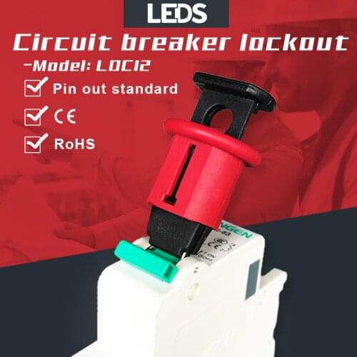 MCB Lockout Miniature Circuit Breaker Lock Electrical Air Breaker Switch Handle Lockout Isolation LOTO Device Pin Out Standard
