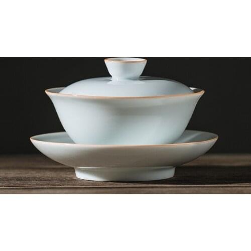 Tea Cup Puer Gaiwan Bowl Set Soup Tureen Mug Embryo Made Akadama Large Pears With Lid Kung Fu Porcelain Matcha Tableware Ceramic