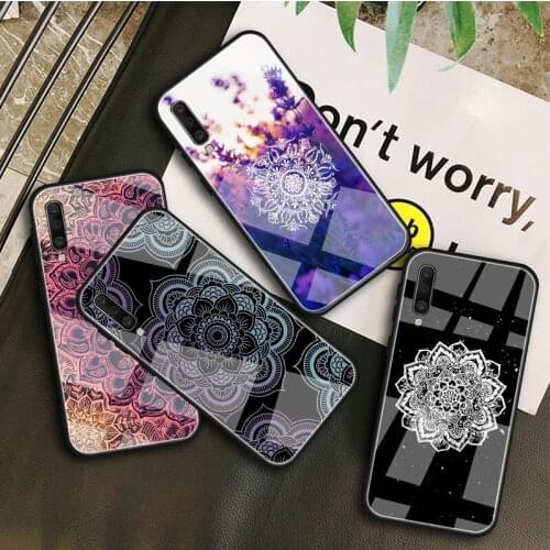 Mandala Floral Tempered Glass Case For Samsung Galaxy A 10S 10E 20S 20E 30S 40 50S 60 70 80 90 6 7 8 Shell