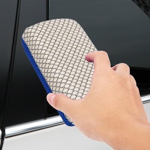 Microfiber Mesh Car Foam Sponge Wash Clean Tool Detailing Polishing Paint Care Washer Brush Motorcycle Bike 4x4 Auto Accessories