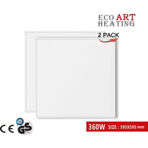 Infrared Heater 360W 2 PACK Heating Panel Electric Radiant Wall Mounted Heater