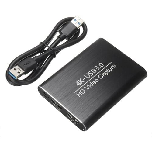 Pohiks 1pc High Quality 4K USB 3.0 Video Capture Card 1080P HD Game Recording Live Streaming Box