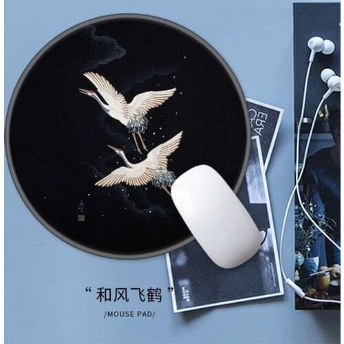 Mouse pad small 25cm round medium Japan and South Korea personality creative art female game office cloth rubber pad