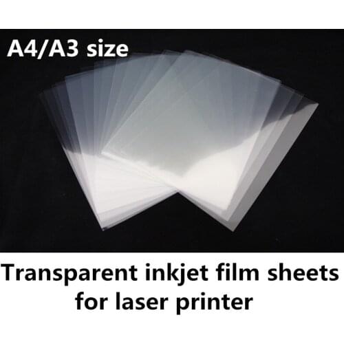 A4/A3 size laser film sheets, clear film for plate making, carton package