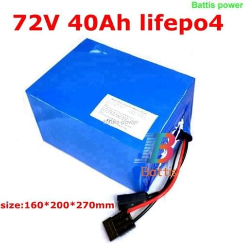 Lithium 72v 40ah lifepo4 battery BMS 24S for 2500W 3500w Go Cart vehicle bike scooter Forklift motorcycle +10A charger