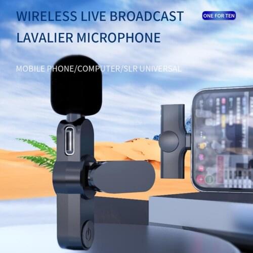 Live Broadcast Mic Wireless Microphone System USB C Video Recording Mic For Type C For iOS Cellphone Mobile Phone Tablet