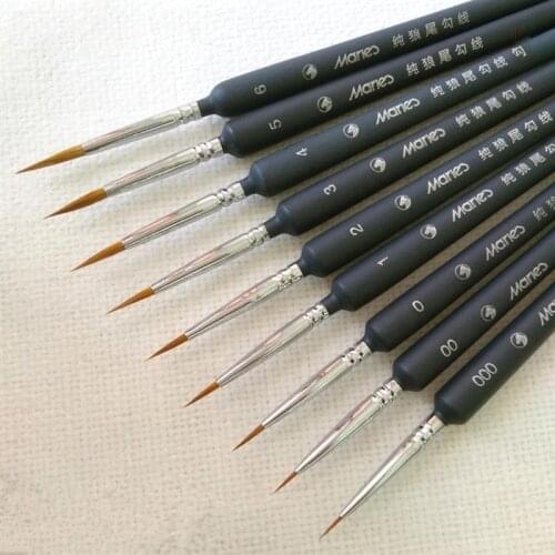5 PCS Miniature Paint Brush Set Professional Nylon Brush Acrylic Painting Thin Hook Line Pen Art Supplies Hand Painted