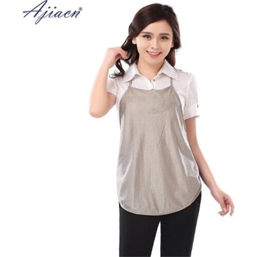 Genuine electromagnetic radiation-proof maternity apron pregnancy summer wear outside EMF shielding 100% silver fiber apron