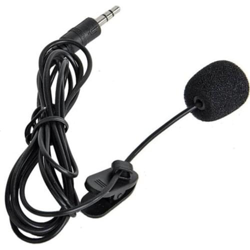 NEW Mini Lavalier Microphone 3.5mm Jack Tie Clip Microphones Recording Phone Pc Clip Lapel For Talking Singing Speech