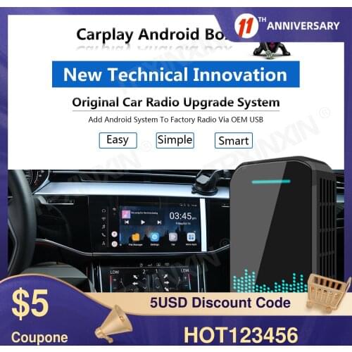 New Upgrade 2+32G Carplay Box Universal Car Android System Car-Play USB AI Box TPXINXIN CP-BOX