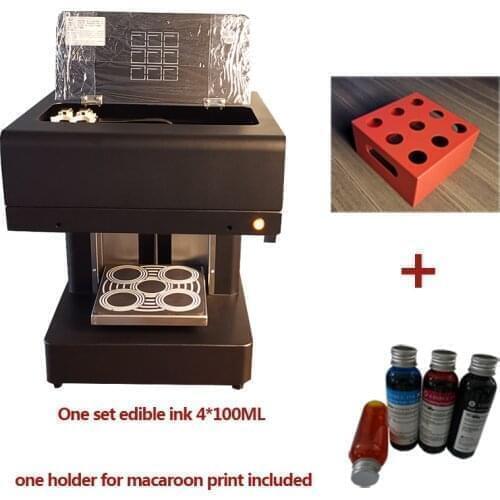 Factory direct sells 4 cups Inkjet Coffee printer Macaroon Cupcake Food printer