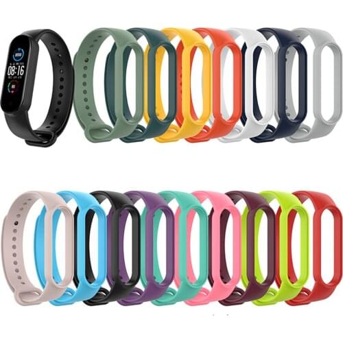 Watch Band Silicone Wristwatch Strap Bracelet Belt for Mi Band 5/Band 5 NFC/Band 6/Band 6 NFC Watch Accessories