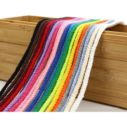 5mm Eight-Strand Colored Rope Diy Hand-Woven Drawstring Automatic Water Bundling Thick Cotton Thread Rope
