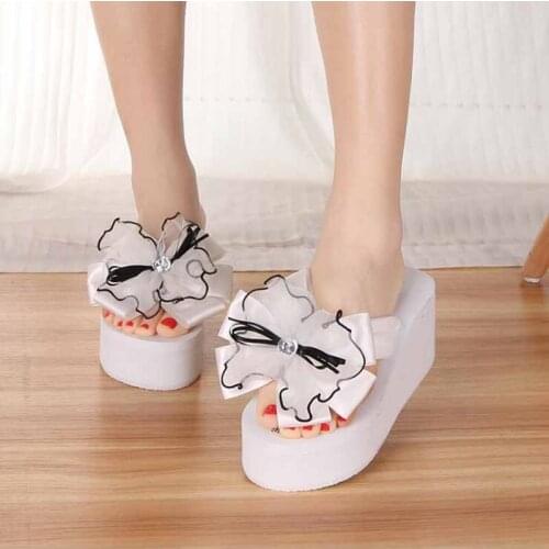 Womens Slippers Summer Beach Casual Shoes Fashion Roma Flower Flat Anti-Slip Slipper Beach Flip Flops Outdoor Walking