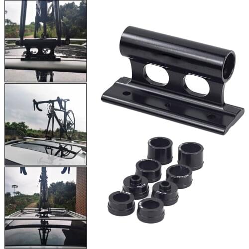 Alloy Bike Car Roof Mount Rack Bicycle Storage Transportation Front Fork Block Mount Rack Quick Release Thru Axle Carrier