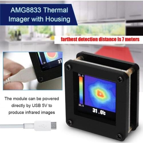 AMG8833 Thermal Imaging Camera Array Temperature Measurement Infrared Thermal Imager Mini Handheld IR Imaging Senor