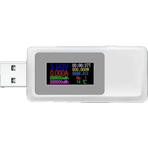 KWS-MX19 Colorful Screen USB Detector Voltmeter Ammeter USB Tester Voltage Current Power Capacity Meter Monitor