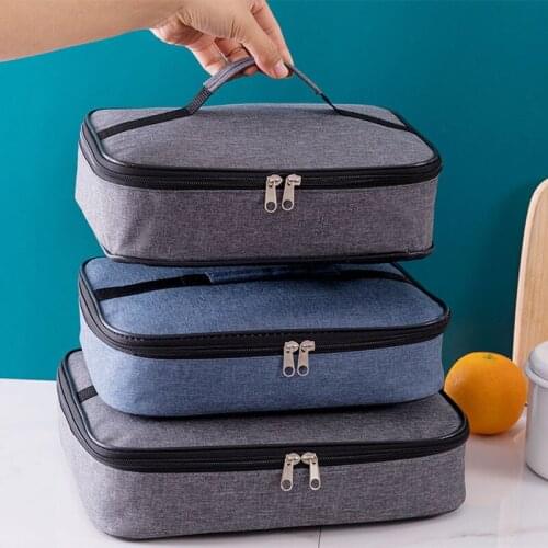 Waterproof Kid School Lunch Bag Office Worker Bento Thermal Pouch Portable Outdoor Camping Picnic Fruit Snack Keep Fresh Handbag