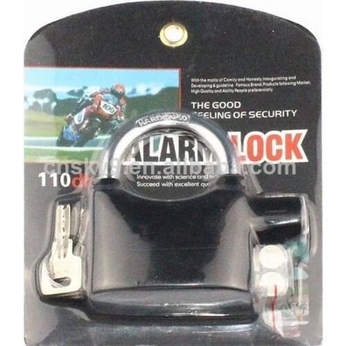 Black Waterproof Siren Alarm Padlock Alarm Lock for Motorcycle Bike Bicycle Perfect Security with 110dB Alarm Pad locks