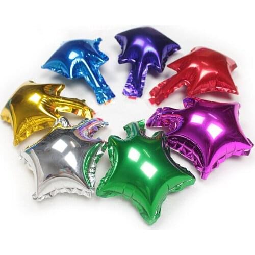 50pcs/lot 5inch foil Star Heart Balloons Mini Air Balloon Birthday Party Wedding Decorations Party Supplies Baby Shower Globos
