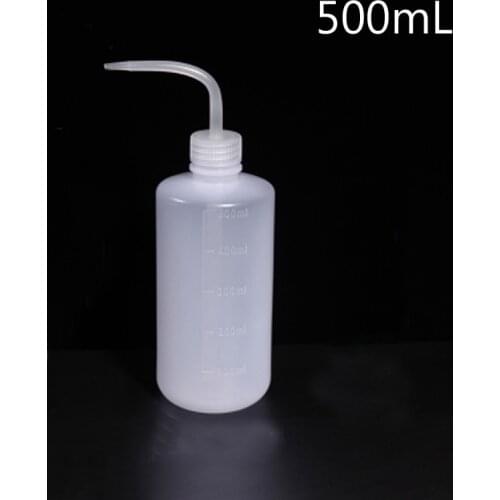 10pieces/pack 500ml Clear Plastic Blow Washing bottle Tattoo Wash Squeezy Laboratory Measuring Bottle