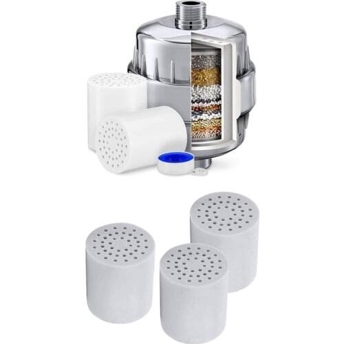 3 Pack of 15 Stage Universal Shower Water Filter with 15 Stage Shower Filter - Water Softener Shower Head Filter