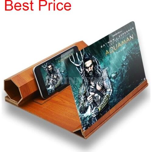 20set Stereoscopic Amplifying 12 Inch Desktop Wood Bracket Mobile Phone Video Screen Magnifier Amplifier Holder