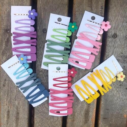 6 Pcs New Candy Color Hair pins Avocado Green Hair clips Colorful Headbands Hair Accessories for Women barrettes