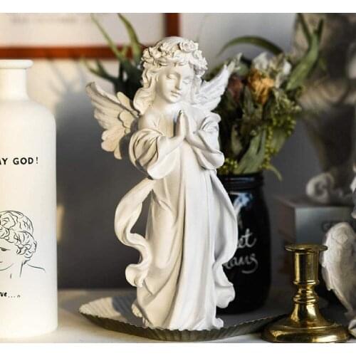 Angel Girl Statue Ornament Craft Sculpture Home Tv Office Wedding Decoration Accessories Modern At Home Present