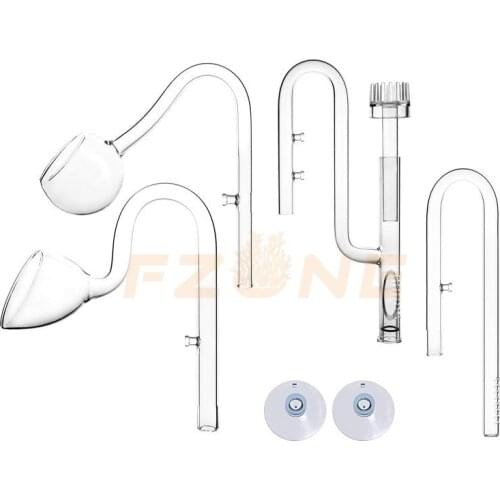 AquaSky Style 2mm Clear Glass Lily Poppy Speaker Aquarium Filter Accessories for Inflow Outflow Pipe