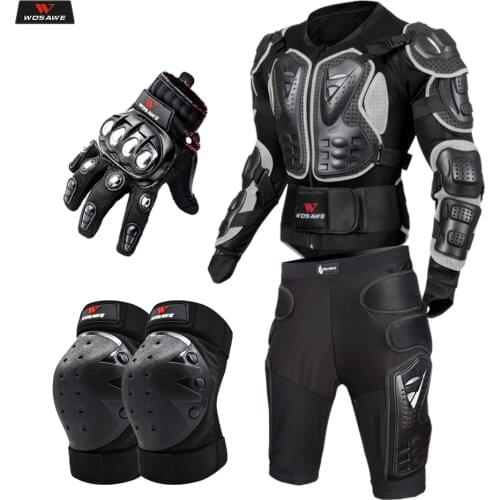 Motorcycle Full Body Armor Motos Body Protector Armadura Moto Proteccion Motocicleta motorcycle Jacket+Shorts+Knee Pads+Gloves