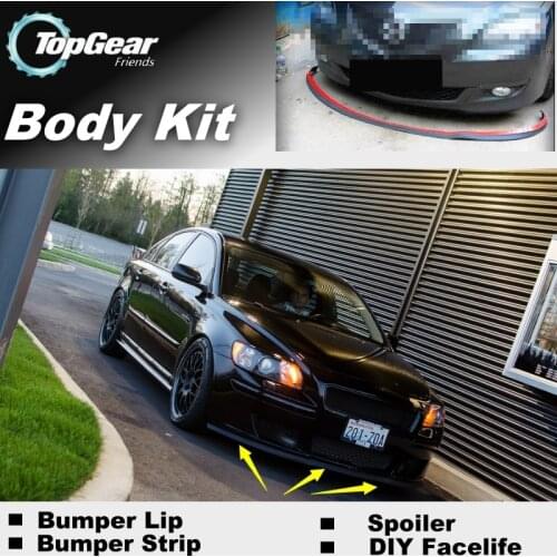Bumper Lip Deflector Lips For Volvo S40 S40L Front Spoiler Skirt For TG Friends to Car Tuning View / Body Kit / Strip